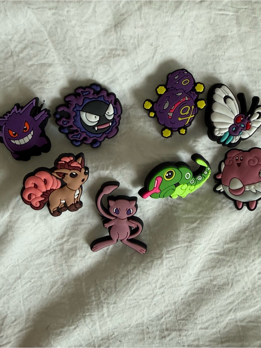 Assorted Pokémon Character Jibbitz - Vulpix, Mew, Gengar & More
